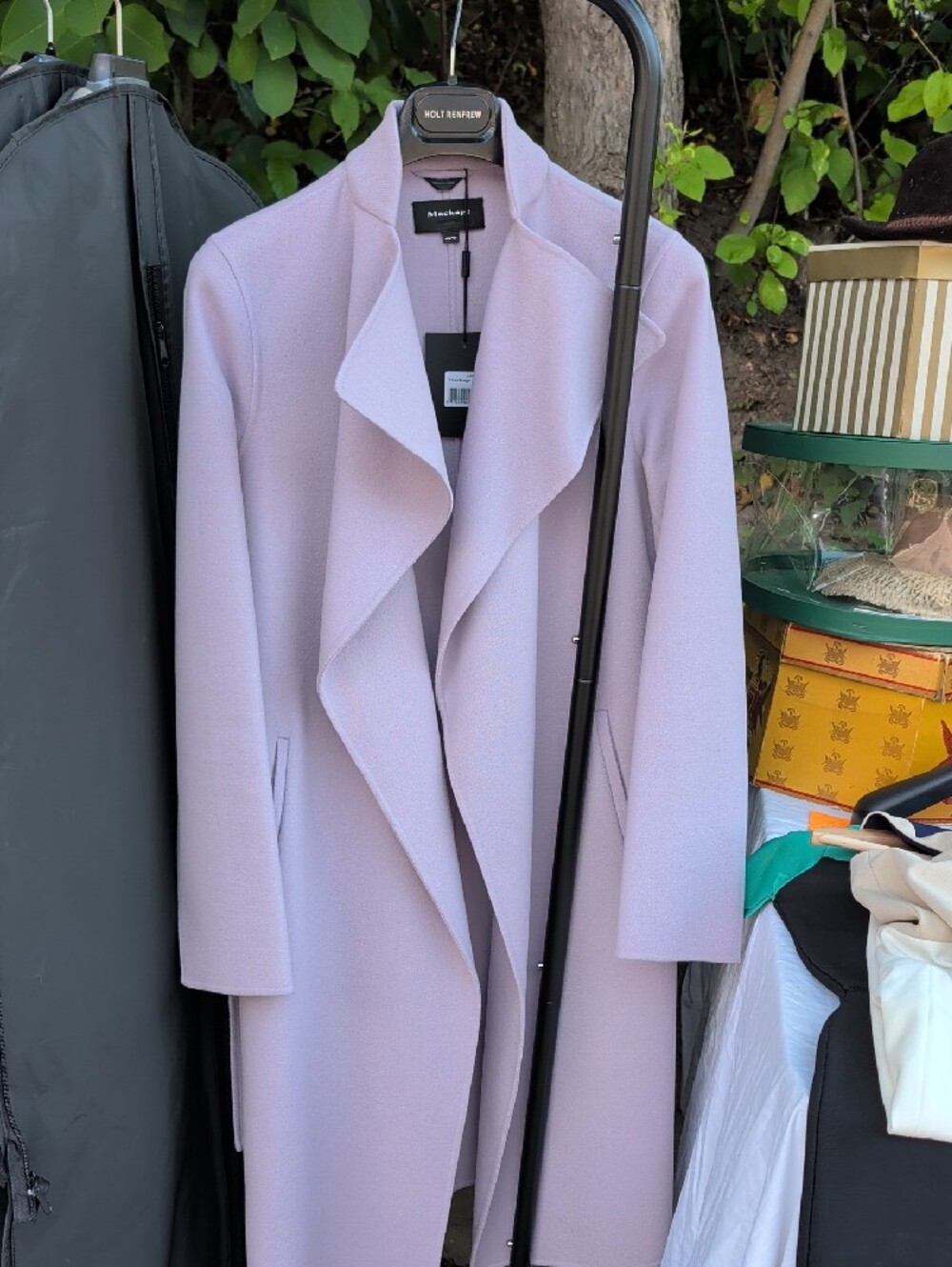 Mackage Leora Pastel Lavender Wool-Blend Coat - Picture 5 of 7